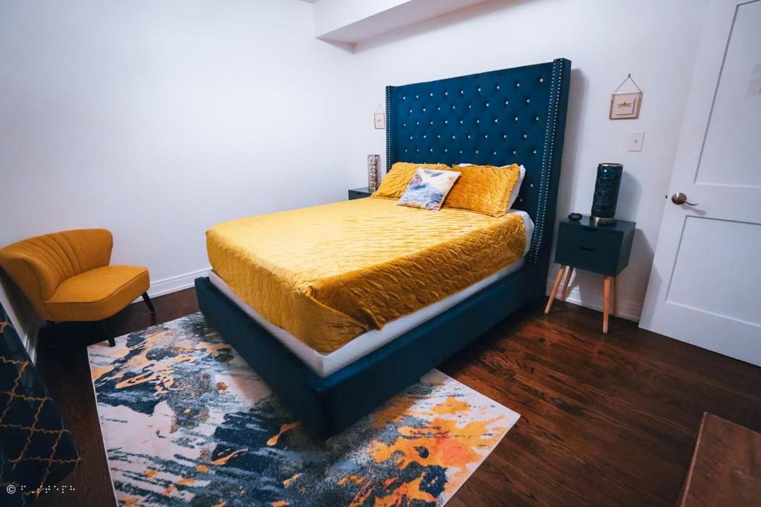 The Blue Golden Luxury Modern 3- Bedroom Apartment In شيكاغو المظهر الخارجي الصورة